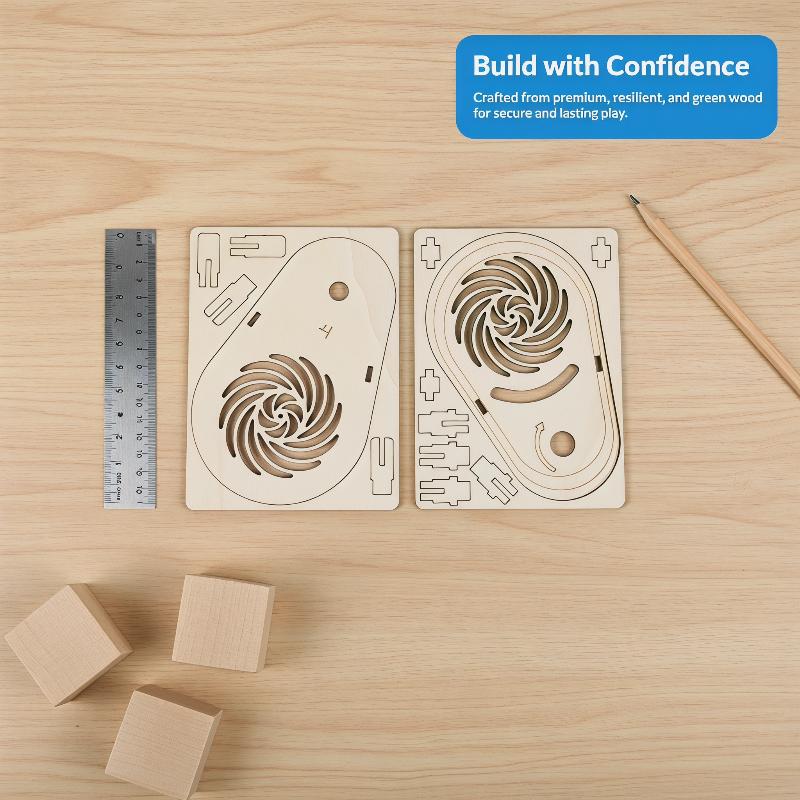 Science Toys Diy - 実践的なSTEM科学実験おもちゃ 木製DIY錯覚スピナーキット 学習用
