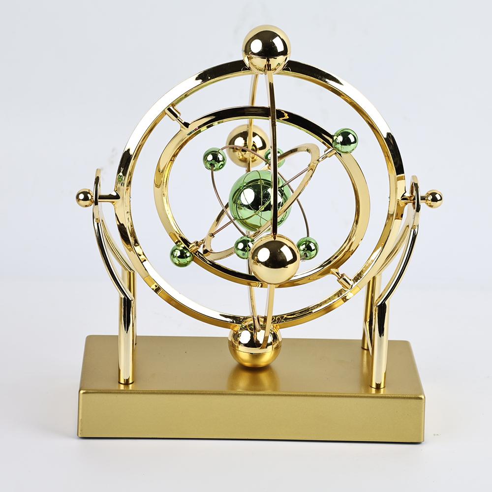 Solar System Orrery - 天体軌道振り子永久運動マシン、キネティックアートデスク装飾、ホームオフィス用天文学モデル、回転彫刻