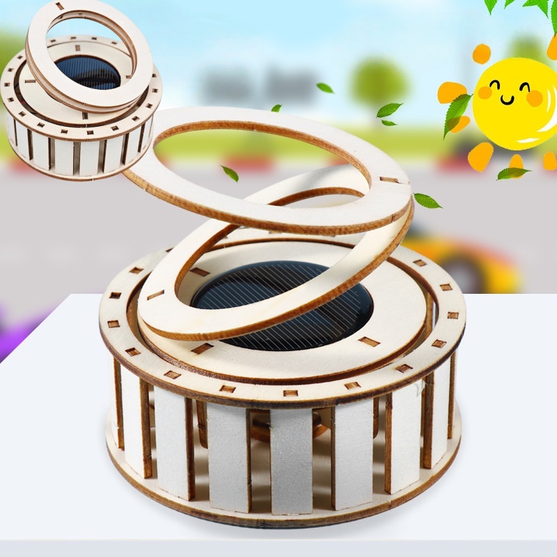 Science Toys Diy - 1 個 DIY ソーラーダブルリング作成おもちゃ物理学科学知識パズル教育玩具 STEAM 実験材料パッケージ