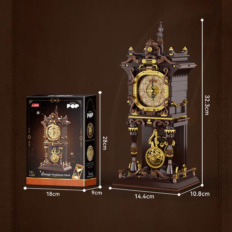 Solar System Orrery - スチームパンクスタイルの機械式時計ビルディングブロックブラウンゴールドギアモデル詳細なローマ数字DIYおもちゃコレクタブルオーナメントギフト