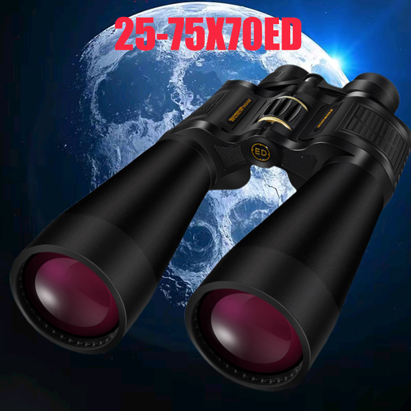National Geographic Telescope 70Mm - BORWOLF 大型対物レンズ 25-75X70 双眼鏡 FMC 光学ハイパワー狩猟バードウォッチング望遠鏡月見用