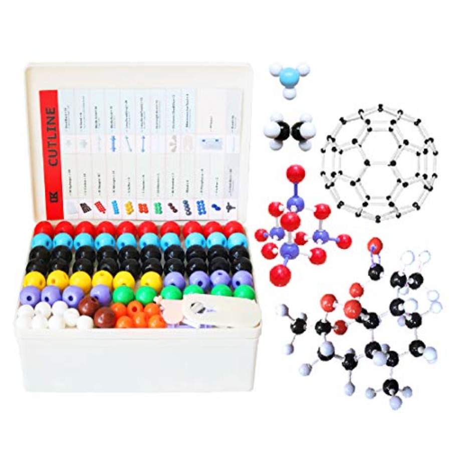化学分子模型キット 444ピース、有機化学と無機化学の学習用 - Chemistry Set Beginner のレビューと価格