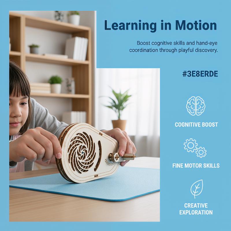 実践的なSTEM科学実験おもちゃ 木製DIY錯覚スピナーキッ - Science Toys Diy のレビューと価格