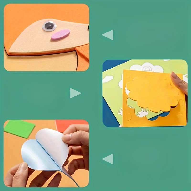 子供用3Dステッカー、ランダムシート10枚、使い捨て、手作り - Science Toys Diy のレビューと価格