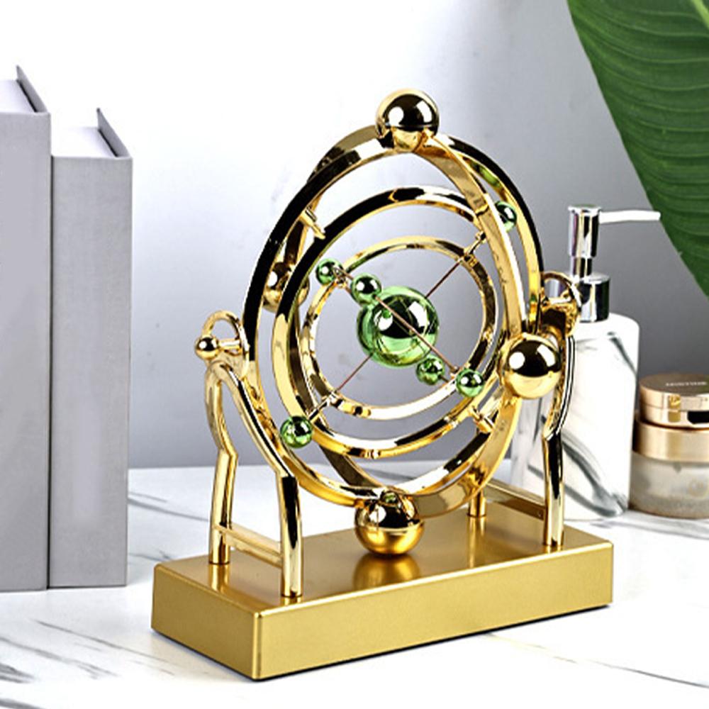 天体軌道振り子永久運動マシン、キネティックアートデスク装飾、 - Solar System Orrery のレビューと価格