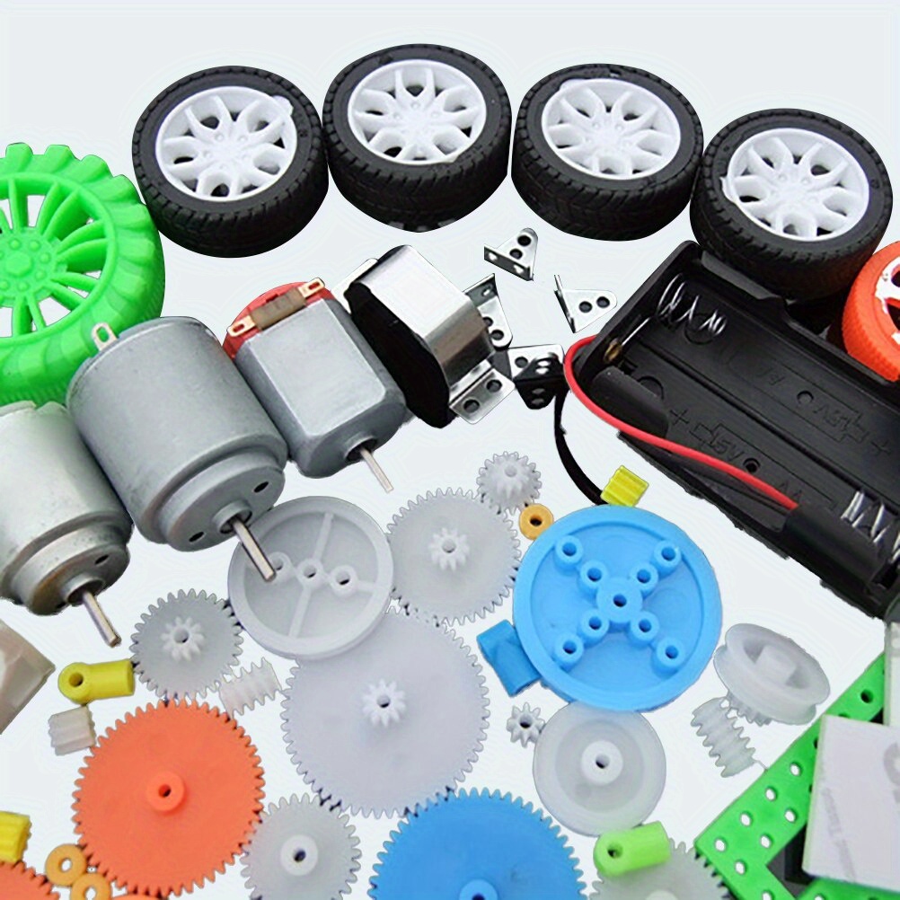112個のDCモーターキット、プラスチックギア付き電動ミニモ - Science Toys Diy のレビューと価格