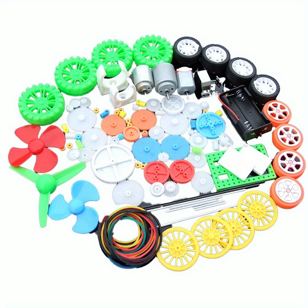 112個のDCモーターキット、プラスチックギア付き電動ミニモ - Science Toys Diy のレビューと価格
