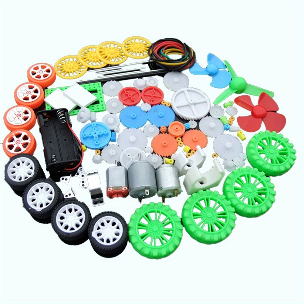 112個のDCモーターキット、プラスチックギア付き電動ミニモ - Science Toys Diy のレビューと価格