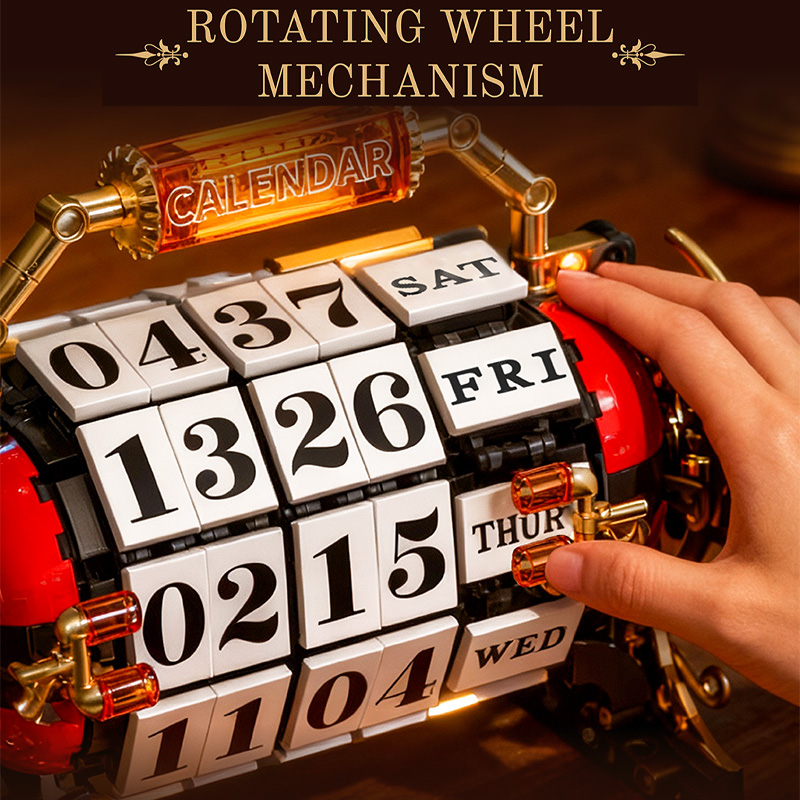 MOC 889ピース レトロな機械式回転カレンダー 組み立て - Solar System Orrery のレビューと価格